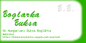 boglarka buksa business card