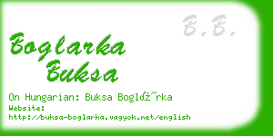 boglarka buksa business card